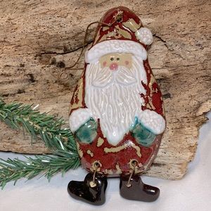 🎄Ceramic Santa Ornament
